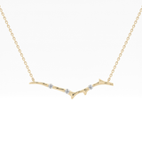 0.7 TCW Round Lab Grown Diamond Twig Necklace