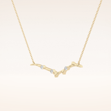 0.7 TCW Round Cut Moissanite Twig Necklace