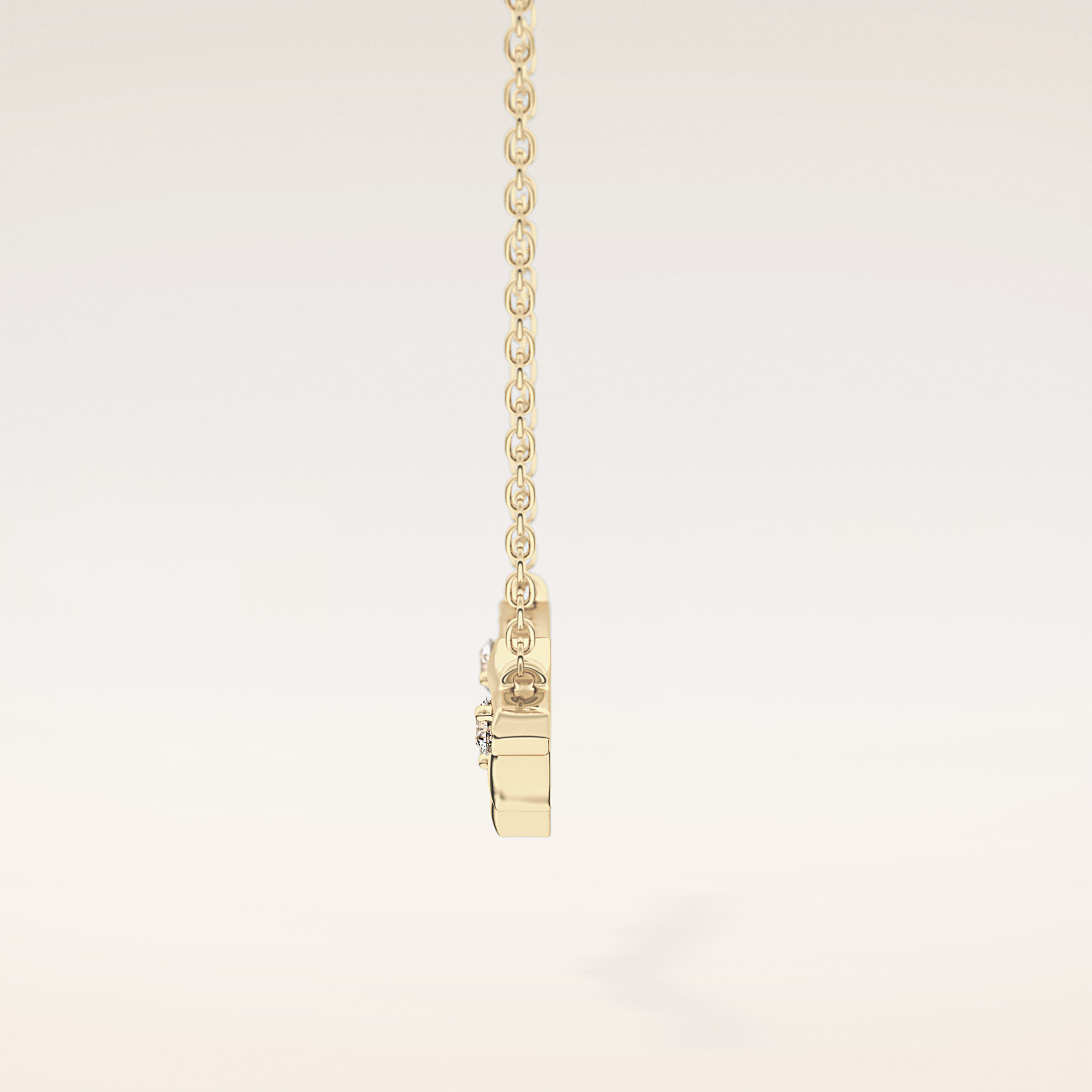 0.7 TCW Round Cut Moissanite Twig Necklace