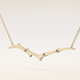 0.7 TCW Round Cut Moissanite Twig Necklace