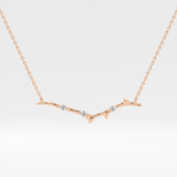 0.7 TCW Round Lab Grown Diamond Twig Necklace