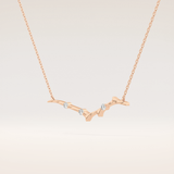 0.7 TCW Round Cut Moissanite Twig Necklace