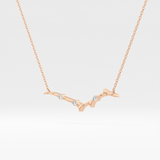 0.7 TCW Round Lab Grown Diamond Twig Necklace