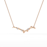 0.7 TCW Round Lab Grown Diamond Twig Necklace