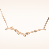0.7 TCW Round Cut Moissanite Twig Necklace