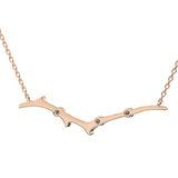 0.7 TCW Round Lab Grown Diamond Twig Necklace