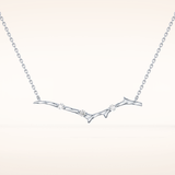 0.7 TCW Round Cut Moissanite Twig Necklace
