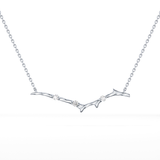 0.7 TCW Round Lab Grown Diamond Twig Necklace