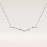 0.7 TCW Round Cut Moissanite Twig Necklace