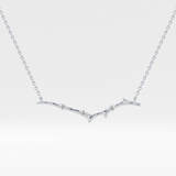 0.7 TCW Round Lab Grown Diamond Twig Necklace