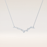 0.7 TCW Round Cut Moissanite Twig Necklace