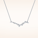 0.7 TCW Round Cut Moissanite Twig Necklace