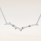 0.7 TCW Round Cut Moissanite Twig Necklace