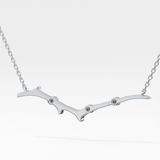 0.7 TCW Round Lab Grown Diamond Twig Necklace