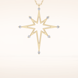 0.17 TCW Round Cut Moissanite Star Necklace