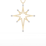 0.17 TCW Round Lab Grown Diamond Star Necklace