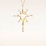 0.17 TCW Round Cut Moissanite Star Necklace