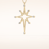 0.17 TCW Round Cut Moissanite Star Necklace