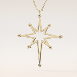 0.17 TCW Round Cut Moissanite Star Necklace