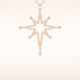 0.17 TCW Round Cut Moissanite Star Necklace