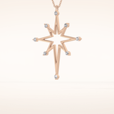 0.17 TCW Round Cut Moissanite Star Necklace
