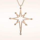 0.17 TCW Round Cut Moissanite Star Necklace