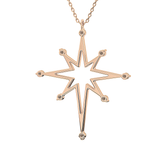 0.17 TCW Round Lab Grown Diamond Star Necklace