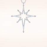 0.17 TCW Round Cut Moissanite Star Necklace