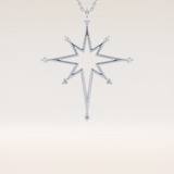 0.17 TCW Round Cut Moissanite Star Necklace