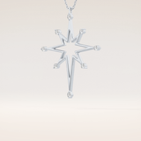 0.17 TCW Round Cut Moissanite Star Necklace