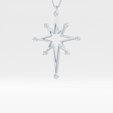 0.17 TCW Round Lab Grown Diamond Star Necklace