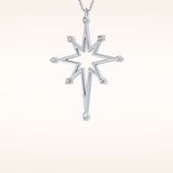 0.17 TCW Round Cut Moissanite Star Necklace