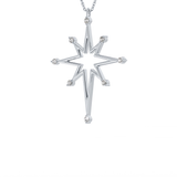 0.17 TCW Round Lab Grown Diamond Star Necklace