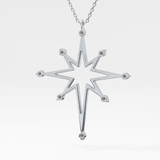 0.17 TCW Round Lab Grown Diamond Star Necklace