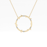 0.09 TCW Round Lab Grown Diamond Circle Necklace