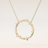 0.09 TCW Round Cut Moissanite Circle Necklace