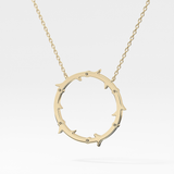 0.09 TCW Round Lab Grown Diamond Circle Necklace