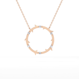 0.09 TCW Round Lab Grown Diamond Circle Necklace
