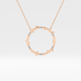 0.09 TCW Round Lab Grown Diamond Circle Necklace
