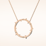0.09 TCW Round Cut Moissanite Circle Necklace