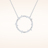 0.09 TCW Round Cut Moissanite Circle Necklace
