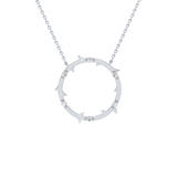 0.09 TCW Round Lab Grown Diamond Circle Necklace