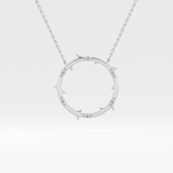 0.09 TCW Round Lab Grown Diamond Circle Necklace