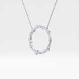 0.09 TCW Round Lab Grown Diamond Circle Necklace