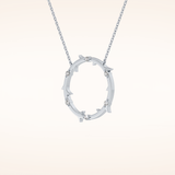 0.09 TCW Round Cut Moissanite Circle Necklace