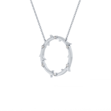 0.09 TCW Round Lab Grown Diamond Circle Necklace