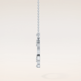 0.09 TCW Round Cut Moissanite Circle Necklace