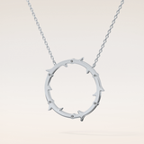 0.09 TCW Round Cut Moissanite Circle Necklace