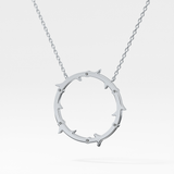 0.09 TCW Round Lab Grown Diamond Circle Necklace
