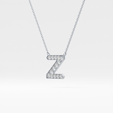 0.28 TCW Round Lab Grown Diamond Z Initial Pendant Necklace